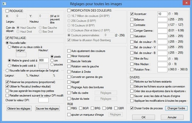 Irfanview : Options avanc�es